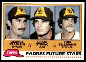 1981 Topps Padres Future Stars - George Stablein/Craig Stimac/Tom Tellmann