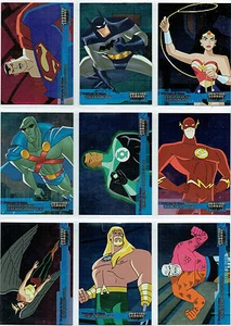 JUSTICE LEAGUE PREMIUM COMPLETE SET OF 18 FOIL CARDS - Picture 1 of 2