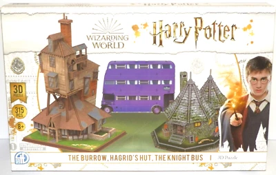 Harry Potter 3D Wizarding World: The Burrow Hagrid’s Hut The Knight’s Bus NEW - Image 1 of 3
