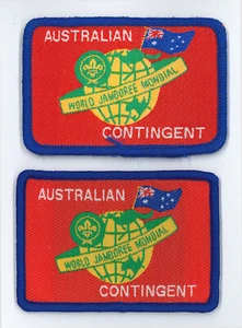 1987 World Scout Jamboree AUSTRALIA / AUSTRALIAN SCOUTS Contingent Patch SET - Bild 1 von 2