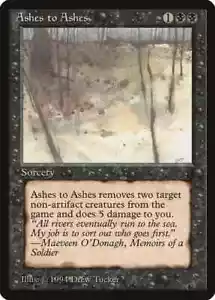 Ashes to Ashes NM/SP The Dark MTG Magic the Gathering Black English Card - Picture 1 of 1