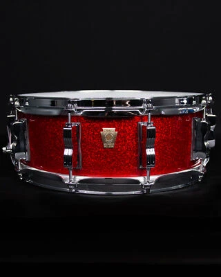 Ludwig 5" x 14" Classic Maple Snare Drum, Red Sparkle - Image 1 of 4