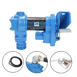 Gasoline Fuel Transfer Pump with Nozzle Kit 12V DC 20GPM For Gas Diesel Kerosene - Picture 1 of 6