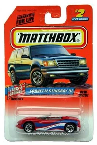 1998 Matchbox #02 Stars and Stripes Corvette Stingray III - Picture 1 of 1