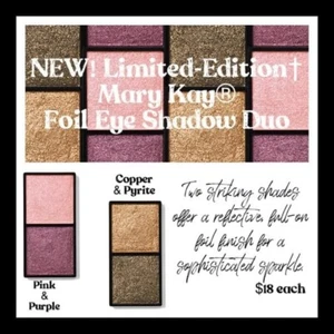 Mary Kay Foil Eyeshadow Duo ~ kostenloser Versand ~ viele Farben ~ selten ~ eingestellt - Bild 1 von 3