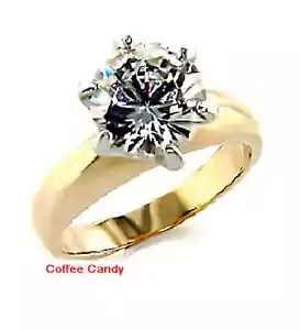 4 Karat CZ Ring Größe 5 oder 6 - Bild 1 von 1