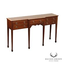 English George III Style Inlaid Mahogany Narrow Sideboard