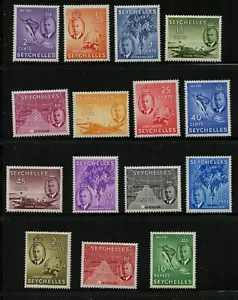 SEYCHELLES 157-71, 1952 REGULARS (PICTORIALS), MINT, VLH, NO REMNANTS (SEY136) - Picture 1 of 2