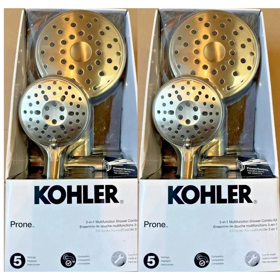 Kohler REC31657-G-CP PRONE 3-in-1 Multifunction Shower Head PowerSweep Chrome