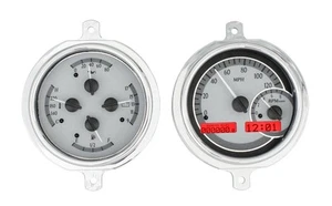 Sistema de calibre para camioneta Ford Dakota Digital 1951-52 rojo plateado VHX-51F-PU-S-R - Imagen 1 de 5