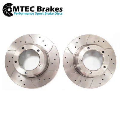 Land Rover Discovery 89-98 Front Brake Discs Drilled Grooved - Image 1 of 2