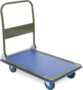 Foldable Push Cart Dolly - 600 Lb. Capacity Heavy Duty Platform Truck with 360° - Picture 1 of 8