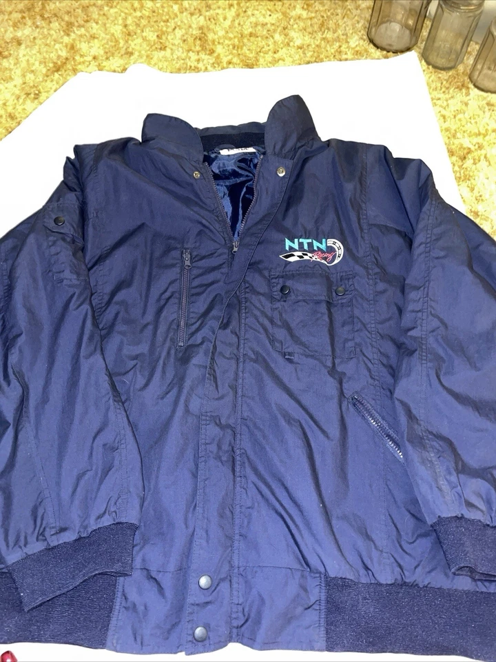 Vintage NTN Racing Hood Jacket - Size XXL Lightweight Nylon Jacket Used Pockets - Image 1 of 4
