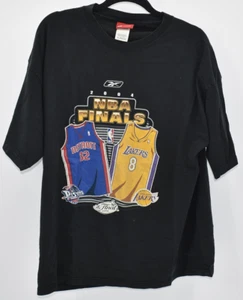 Vintage Reebok 2004 NBA Finals LA Lakers vs Detroit Pistons T-Shirt Size XL - Picture 1 of 7