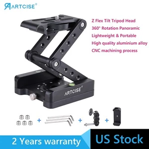 Z-Flex Tilt Tripod Head with 1/4 inch Quick Release Plate Bubble Level CNC Head - Picture 1 of 8