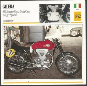 EDITO-SERVICE MOTORRÄDER-1952-GILERA-500 SATURNO CORSA TWIN-CAM-KLAGER SPECIAL - Bild 1 von 2