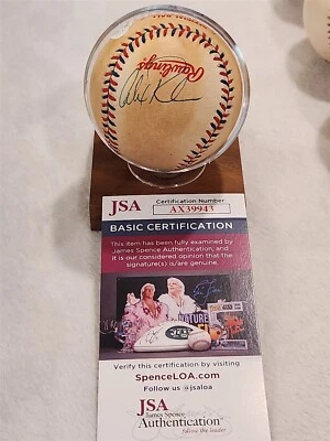 ALEX RODRIGUEZ signed 1996 ALL STAR OML baseball JSA COA MARINERS YANKEES - Image 1 of 4