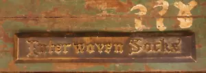 Antique 1920's Cast Bronze Inter Woven Socks Advertising Store Display Sign 12" - Picture 1 of 9