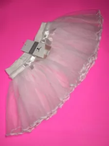 DANSKIN WHITE RUFFLE WARM-UP TUTU SKIRT Girls Size 1 M 6X-10 Dance Ballet NWT - Picture 1 of 4