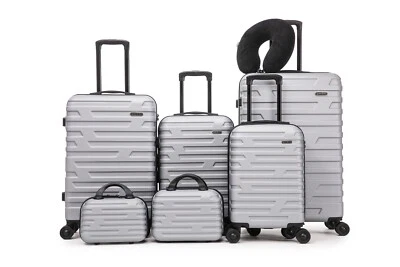 7ER REISEKOFFER REISEGEPÄCK GRAU ABS gateBAG NEU - Bild 1 von 4