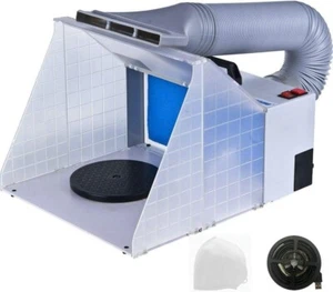 ABEST Portable Hobby Airbrush Spray Booth With Led Light for Painting All Art