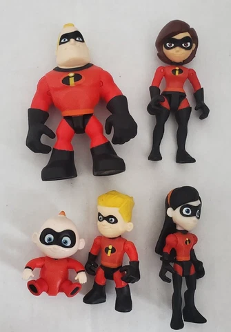 Jakks Disney Pixar The Incredibles Mini Figures Ben Helen Violet Dash Jack 5 Pcs Cover