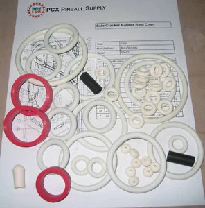 1996 Bally/Midway Safe Cracker Pinball Machine Rubber Ring Kit - aka Safecracker - Imagen 1 de 1