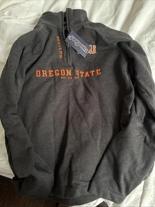 JanSport Pullover Jacke Damen XL Oregon State University 1/4 Zip grau OSU Mom - Bild 1 von 4