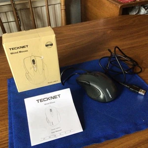 TECKNET USB Wired Mouse, 6400 DPI Mice 4 Adjustable DPI with 6-Button optical - Picture 1 of 11