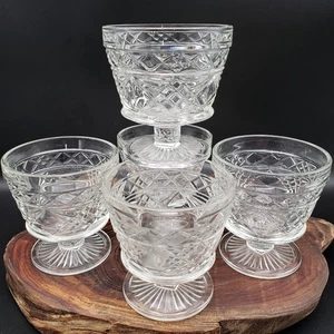 Set of 5 Hazel Atlas Big Top Peanut Butter Glasses – Tall Sherbet 3.75” VTG - Picture 1 of 7