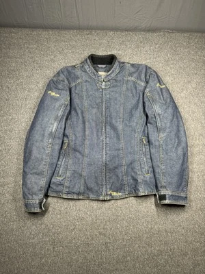 Tour Master Womens Jacket L Blue Indigo Motorcycle Denim Padded Powersports - Image 1 of 4