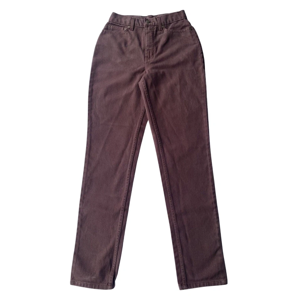 Jeans Newport News De Colección Para Mujer Talla 24x31 Marrón Recto Informal Denim Etiqueta 4 Foto 1 de 4