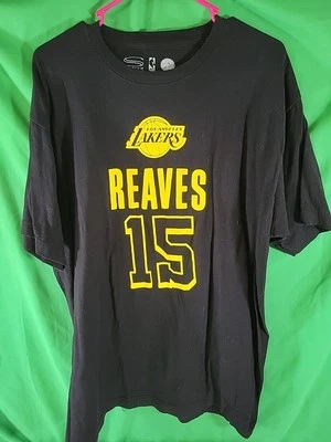 Camisa preta LA Lakers Reeves #15 GG basquete NBA - Imagem 1 de 4