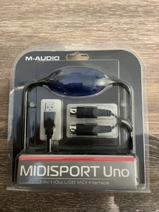 M-Audio MIDIsport UNO 1-in/1-out USB MIDI Interface 16 MIDI Channels New Sealed - Picture 1 of 4