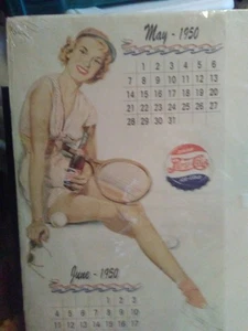 EIN KALENDERBLATT FÜR MAI/JUNI 1950 WERBUNG PEPSI - Bild 1 von 4