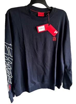Sudadera de algodón azul marino talla XXL Hugo Boss nueva con etiquetas Foto 1 de 4