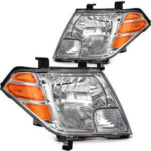 For Nissan Frontier 2009-2019 Chrome Housing Left Right Headlights Headlamps - Picture 1 of 9