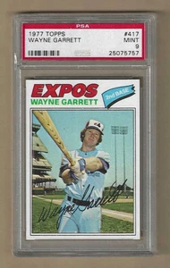 1977 Topps WAYNE GARRETT #417 PSA 9 MINT Montreal Expos - Picture 1 of 1