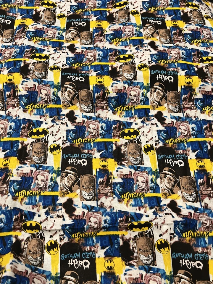 Batman Fabric, Riddler, Harley Quinn, joker, penguin, Bat Symbol, By The Yard - Image 1 of 1