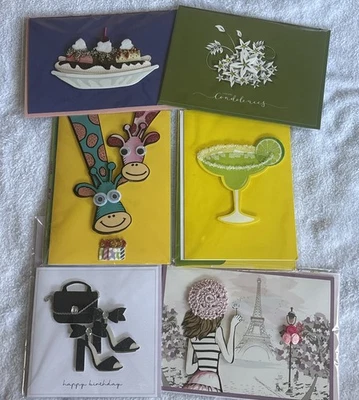6 Burgoyne Greeting Cards Assorted- 3 Birthday, 2 Blank, 1 condolence- sealed - Image 1 of 4