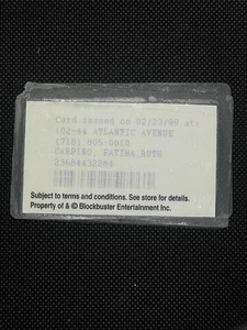 Vintage laminierter Blockbuster Video Mitgliedskarte Videoverleih Brooklyn NY 90er - Bild 1 von 3