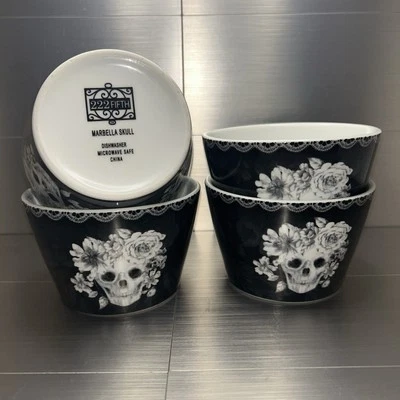 RARO 4 piezas Juego de 4 cuencos aperitivos de porcelana floral 222 quinta "cráneo de Marbella" Foto 1 de 4