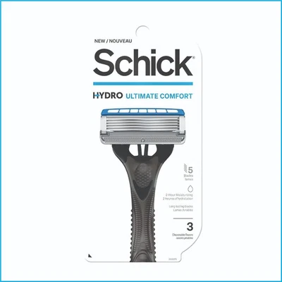 Schick Hydro Ultimate Comfort Disposable Razors – 3‑Pack, 5‑Blade Men’s Razors - Image 1 of 4
