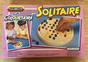 SOLITAIRE Plus COLOURTAIRE Vintage 1984 Spear's Games Board Game COMPLETE VGC - Picture 1 of 4