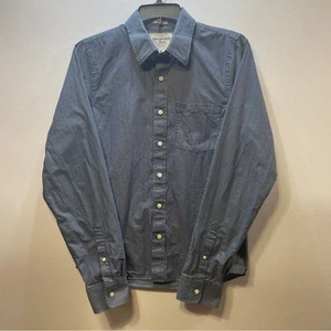 ABERCROMBIE & FITCH Herren XL Hemd mit Knopfleiste blau weiß gestreift Langarm Freizeit - Bild 1 von 8
