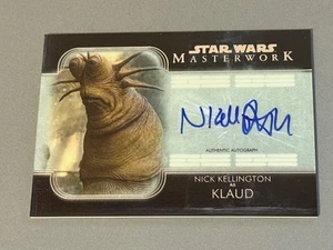 Klaud Auto Star Wars /50 Topps Masterwork 2024 Nick Kellington Trodatome sp - Picture 1 of 3