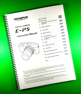 Owners Manual for Olympus E-P5 Camera 149 Pages W/Clear Protective Covers! - Picture 1 of 1