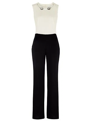 Amy Vermont OVERALL IN BLACK & WHITE OPTIK MIT KETTE GR. 44 0416719334 - Bild 1 von 2