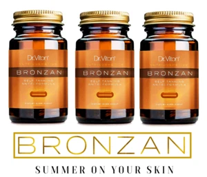 3 X Bronzan Dr Viton 100% Natural and Organic - sunless tanning 30 capsules - Picture 1 of 1