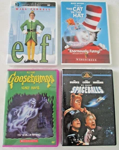 Lot of 4 DVD Movies: Elf, Cat in the Hat, Goosebumps Scary House, Spaceballs - Picture 1 of 7